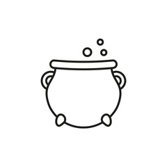 Witch boiler icon vector white background