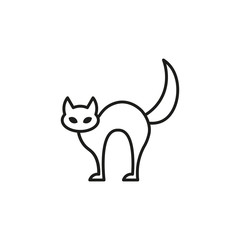 Cat icon vector on white background