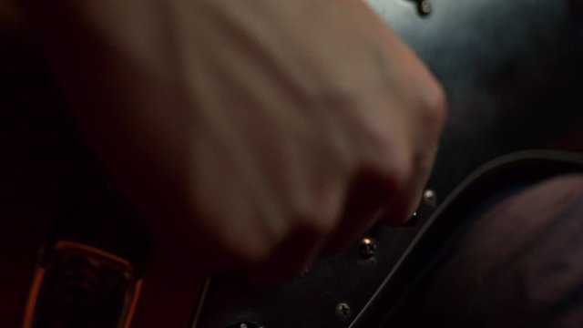 Moving guitar knobs during practice in home studio