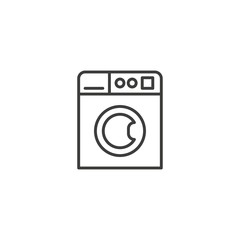 Washing machine icon vector on white background