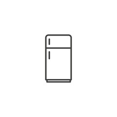 Fridge icon vector on white background