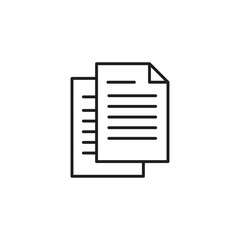 Documents icon vector on white background