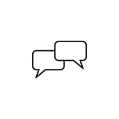 Speech bubbles icon vector on white background