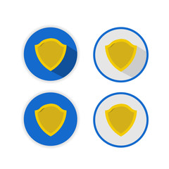 Set icon security collection on eclipse shape isolated on white background