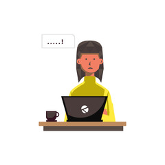 Flat illustration business women isolated on white background