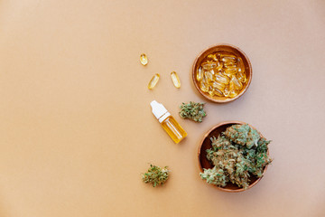 CBD Hemp Oil with Marijuana Buds