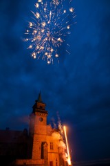 Castle night time and fireworks show
Outside view 