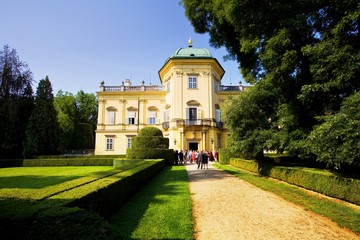 Beautiful small palace in summer time. Sunny day