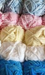 Colorful wool for knitting