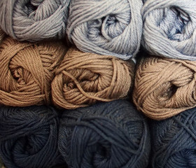 Colorful wool for knitting