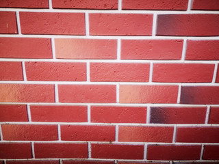Texture of a red brick wall. Red Brick wall Background of red stone texture, vintage style.