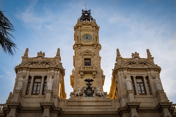 The historical center of Valencia city, Spain.