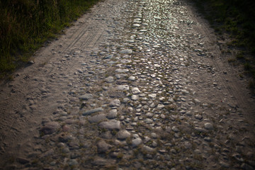 Stone road closeup 