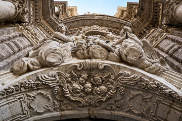 The historical center of Valencia city, Spain.