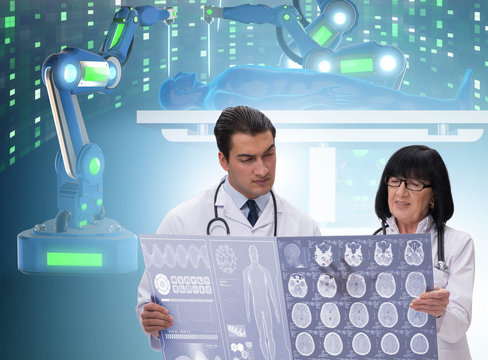 Two doctors in telemedicine concept - Powered by Adobe