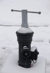 Fire hydrant in Kiev, January 11, 2019.