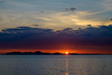 Obraz premium sunset at the beach