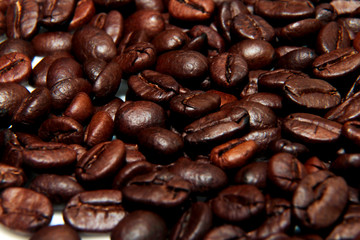 Texture of roasted ready to drink coffee close-up.