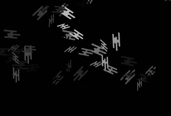 Dark Silver, Gray vector texture with colorful lines.