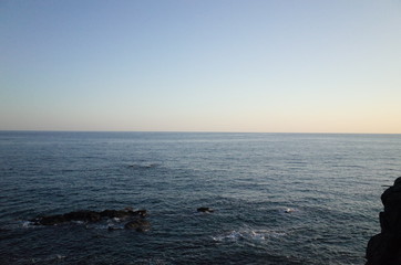 Open sky and ocean view from cliff