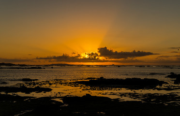 Atardecer,noche,sol,mar,playa,barco,rio,