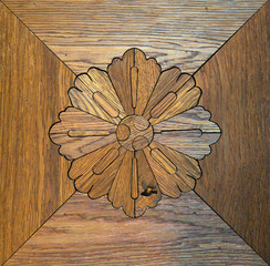 Wooden floor ornament