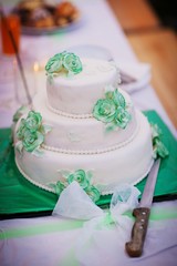 Decorated by fruits colorful naked cake, rustic style for weddings, birthdays and events.
Beautiful...
