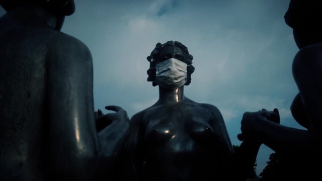 Coronavirus - the contaminated statue