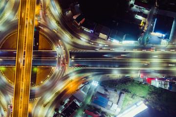 light trails on the road.