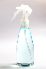 Spray bottle of alcohol to make cleaning and clear bacteria. Sanitizer to prevent Coronavirus or Covid-19.