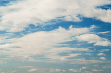 Beautiful clouds on a background of blue sky