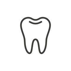 Tooth icon vector on white background