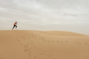 Fototapeta na wymiar Desert and exercise
