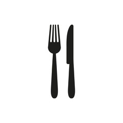 Cutlery icon vector on white background