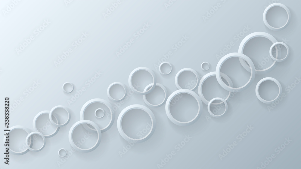 Aufkleber Modern abstract light background with circle ring. Modern geometric vector. Abstract vector design round. Trendy graphic round background. Brochure design. Geometric shape. Template with circles.