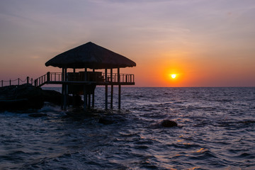 Sunset in paradise resort Vietnam