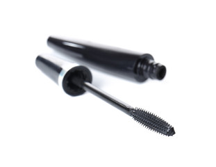 Black mascara on white background