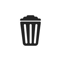 Trash can icon vector on white background