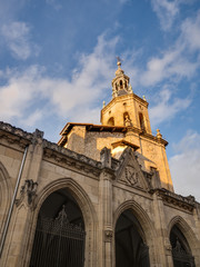 View of Saint Peter Apostle Church in the Old Town of Vitoria-Gasteiz, Basque Country, Spain