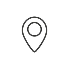 Map pin icon on white background