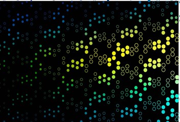 Dark Blue, Yellow vector cover with spots.
