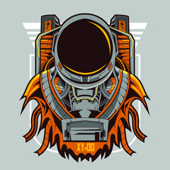 astronaut suit vector illustration design