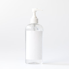 Coronavirus 2019-nCov hand sanitizer gel to wash hands for flu virus prevention.