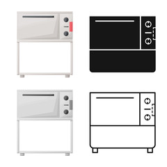Vector design of oven and stove symbol. Web element of oven and appliance stock vector illustration.