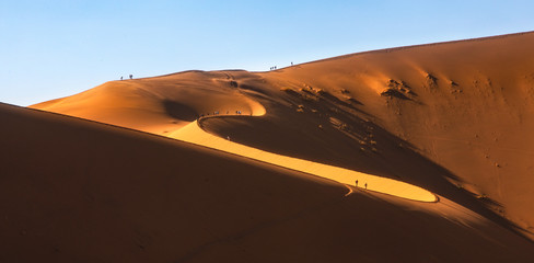 Fototapeta na wymiar Red sand dune near Sossusvlei - Namibia, Southern Africa