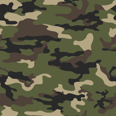 Fototapeta premium Camouflage seamless vector pattern. Military texture. print