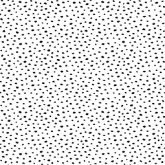 Background polka dot. Seamless pattern. Random dots, snowflakes, circles. Design for fabric, wallpaper. Irregular chaotic abstract texture with messy dots tiled. Repeating hand drawn chaotic dots © Omeris