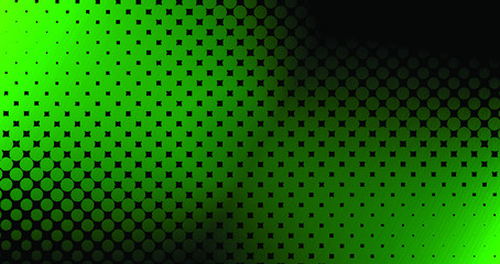 Halftone Vector Minimalistic Horizontal Banner Background