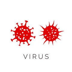 Virus. Flu infection. Red Symbol Corona Virus Infection. Medicine warning pandemic epidemic and quarantine. Dangerous disease. Vector illustration
