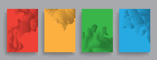 Liquid color background design. A4 format. Futuristic design posters